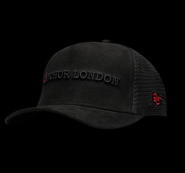 Anchor London Word Suede Trucker Black - Anchor London 