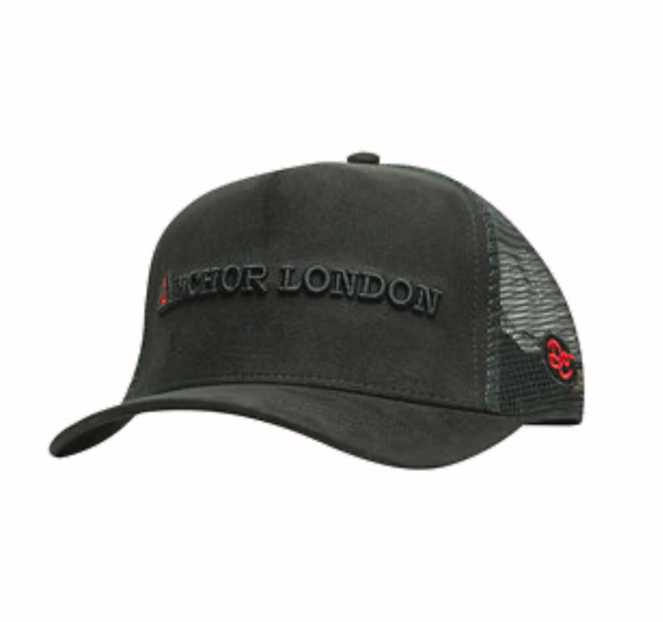 Anchor London Word Suede Trucker Black - Anchor London 