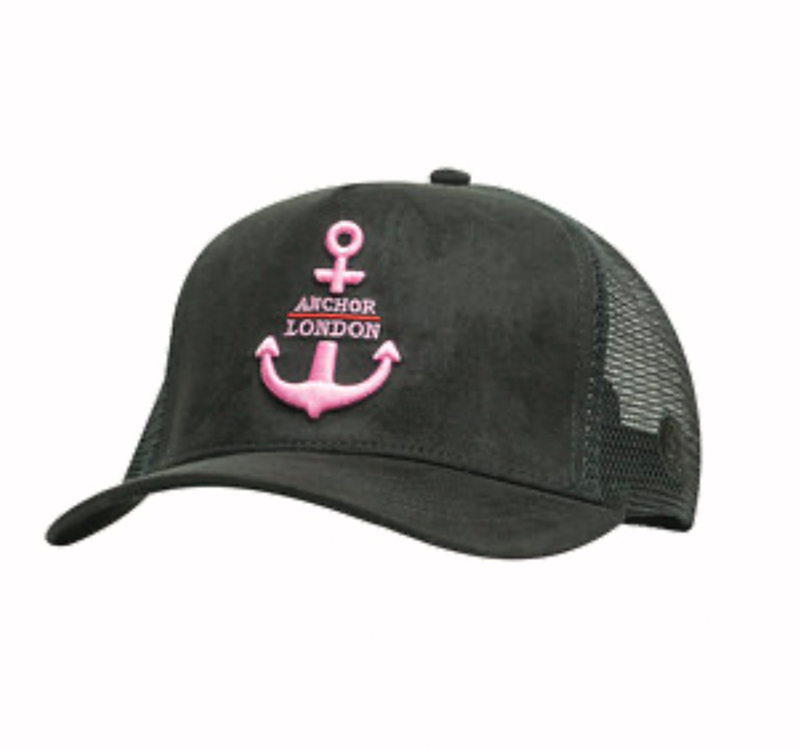 Anchor London Logo Suede Trucker Black Pink - Anchor London 