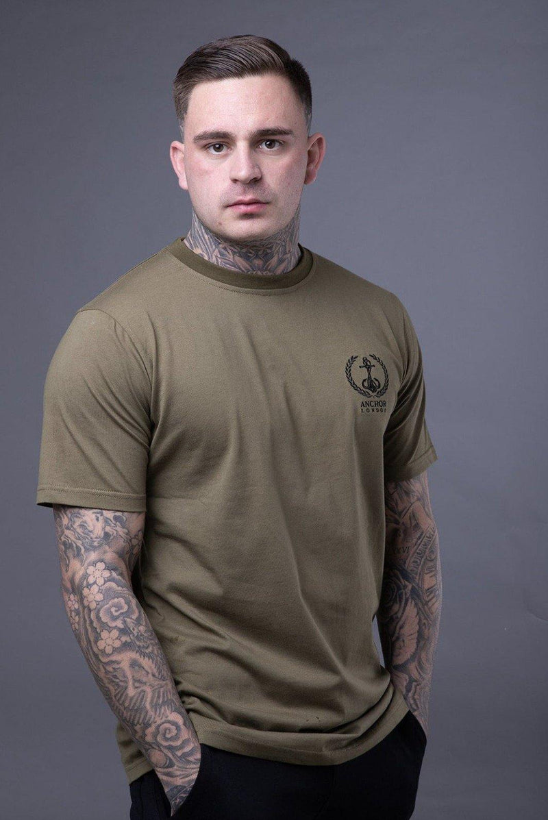Anchor London FL Logo Army Green T-shirt - Anchor London 
