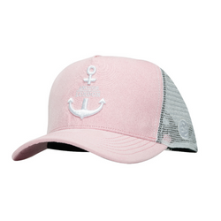 Anchor London Logo Suede Trucker Pink/White - Anchor London 