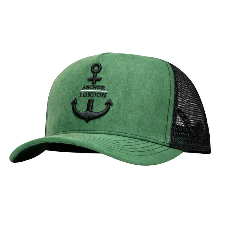 Anchor London Logo Suede Trucker Green / Black - Anchor London 