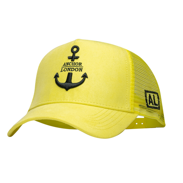 Anchor London Logo Suede Trucker Yellow Black